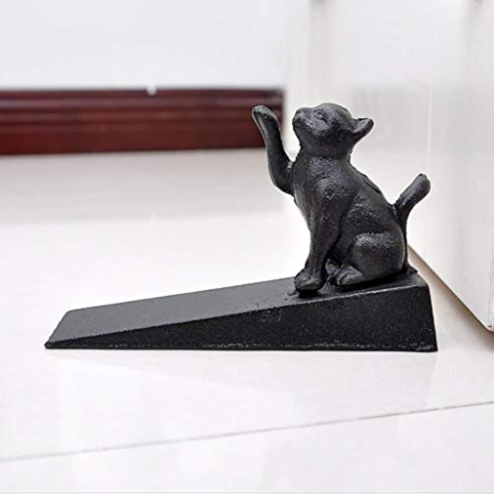 Non-Slip Rubber Base Door Stopper, Decorative Cat Design