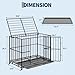 Heavy Duty Stainless Steel Dog Crate for Large Breeds - Indestructible, Escape-Proof Kennel with Locking Wheels - Collapsible, Chew-Resistant & Easy-Clean Removable Tray - Indoor/Outdoor Pet Cage