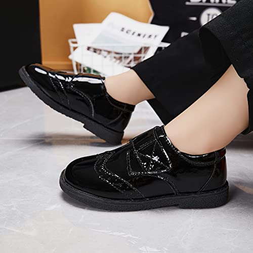 Umilake Toddler Boys Girls Dress Shoes Comfort Kids Oxford Wedding School Dress Loafer Baby Walking Shoes (Black, Toddler, Numeric_9, Numeric, Us_Footwear_Size_System, Medium) #TOP7