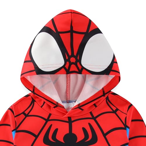 Marvel Spider-Man Boys Pullover Hoodie for Toddler and Big Kids4