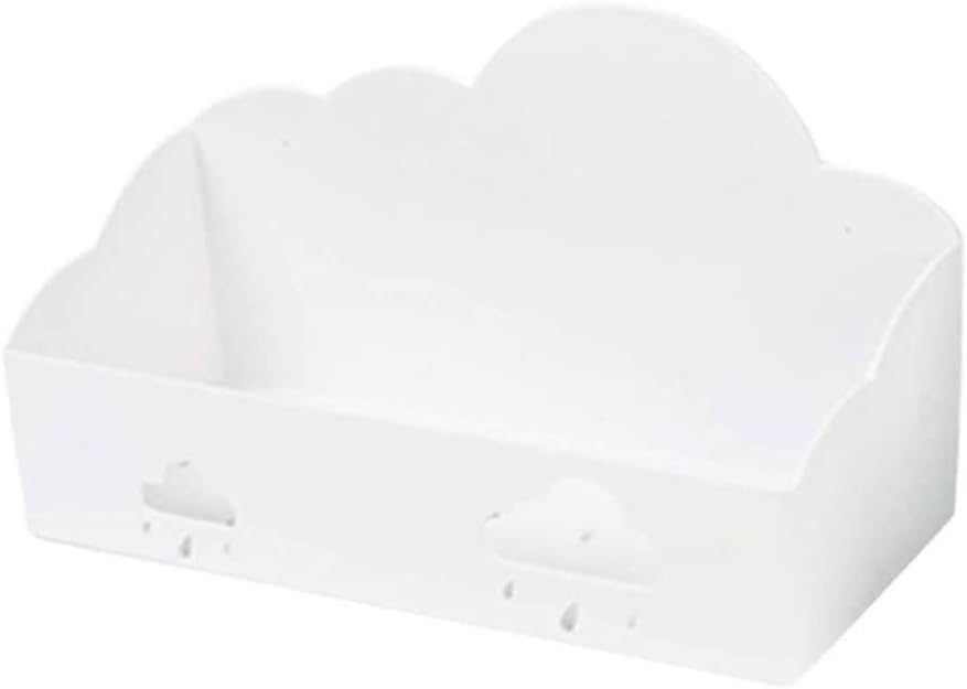 Shower Room Debris Rack, White Plastic Bathroom Wall Mounted Shelf, Suction Cup Shaped Floating, Used in Home Office Dormitory