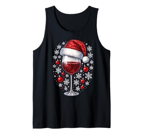 Camiseta de Navidad con Texto Merry Christmas Santa Claus Xmas Navidad Camiseta sin Mangas