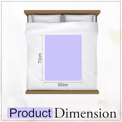 Image of GLUN Quick Dry Absorbent Baby Bed Sheet for Mattress Protector, Pack of 2 Baby Pink & Baby Lavender Bed Sheet, Size 50x70cm, Waterproof, Quick Drying Material, Anti-Itching Cloth