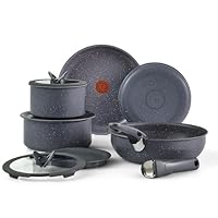 T-fal Ingenio Essentials Cookware Set with Detachable/Removable Handle ...