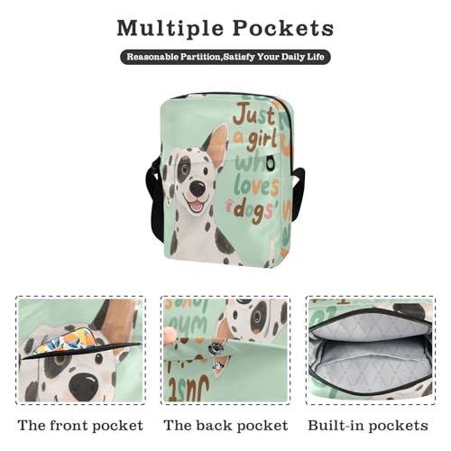 Just A Girl Who Loves Dogs mens messenger bag crossbody Small Crossbody Bags For Women Casual Purse Adjustable Strap for work Travel2