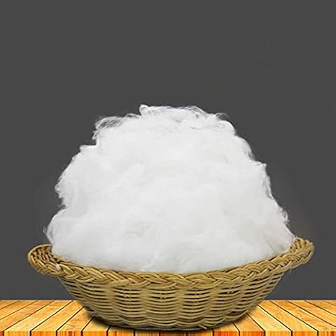 HZ ENTERPRISES Hollow Fibre A-grade Pure Virgin Polyester Filling Soft Stuffing Toy Teddy Bear Cushion Pillows Anti-Allergenic Fire retardant (200 Grams) Cover