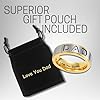 Willis Judd Mens DAD Titanium 8mm Ring Engraved Love You Daddy with Gift Pouch Two Tone (U) #4