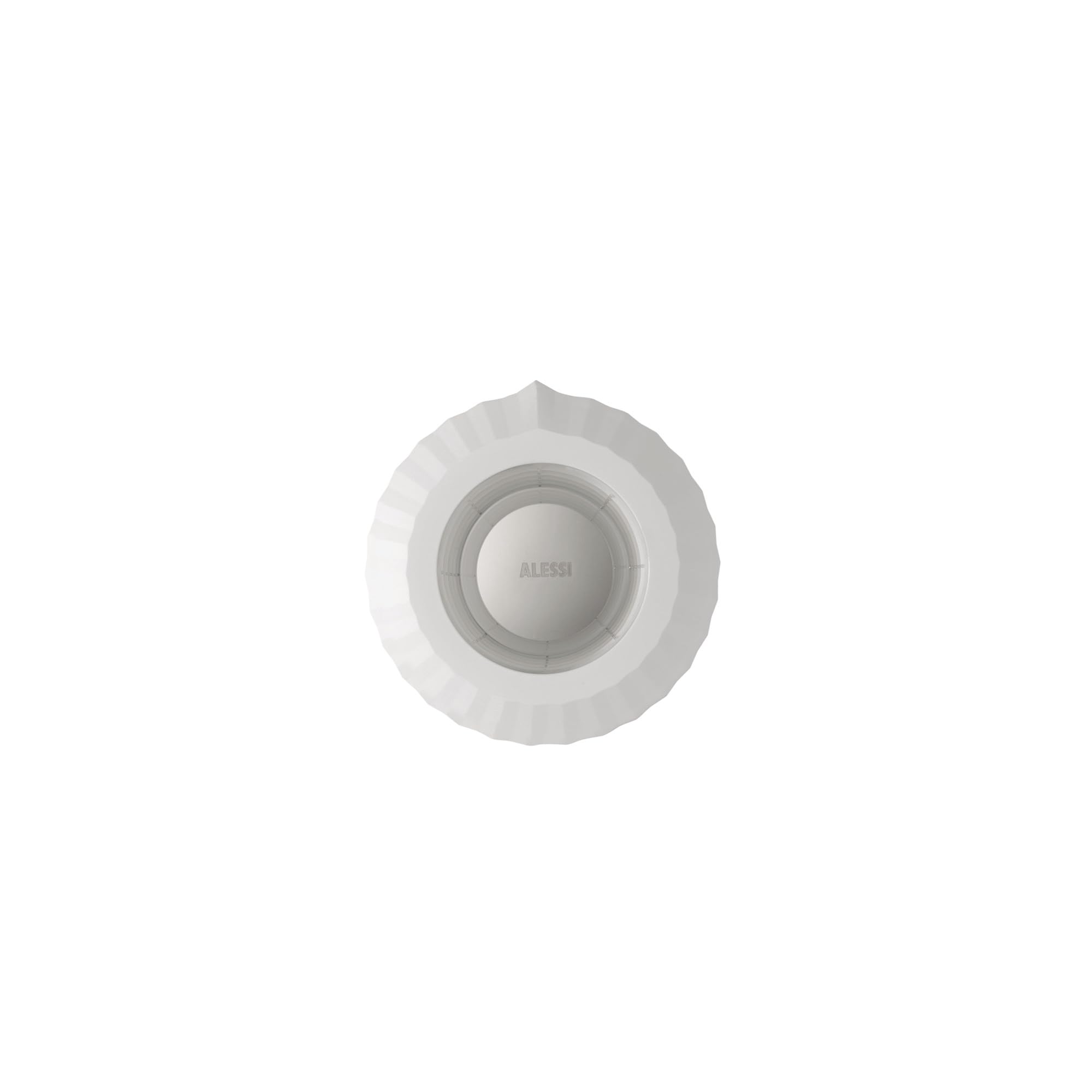 Alessi Plissé MDL19 W - Contenedor porta cápsulas Nespresso con 5 estantes giratorios, en resina termoplástica, blanco