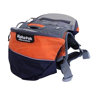 Alpha Pak | Adventurer Dog Pack with EZ Fit™ Harness | Water-Resistant and Durable | 2 Pieces | Medium-Mile High