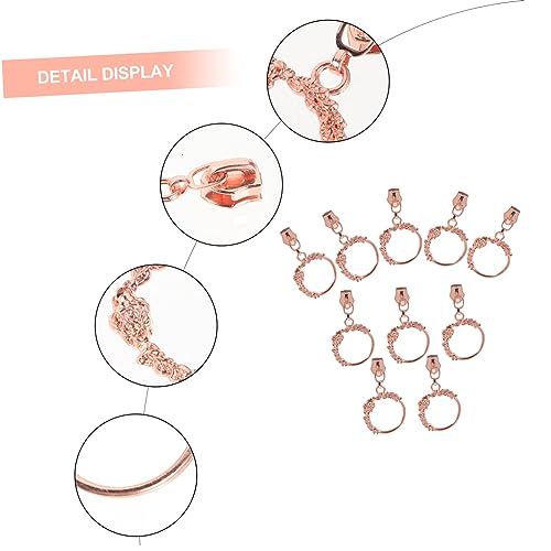 CRAFTHROU 10 Peças Ferramenta De Puxar Zíper Guirlanda De Flores Cabeças De Zíper Práticas Cabeças D