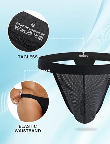 Arjen Kroos Men's Seamless Thongs Underwear Jock Straps G-strings Low Rise String Underpants3