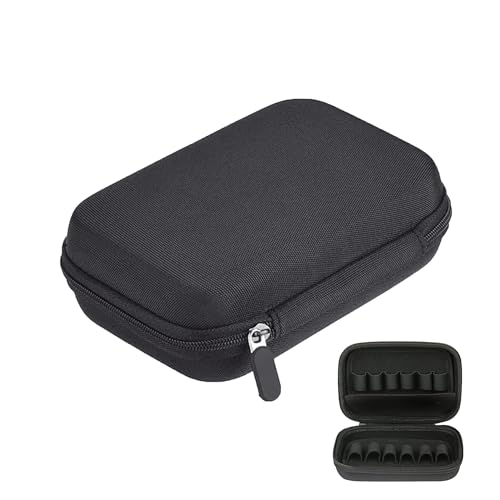 12 Portátil Bolsa de Almacenamiento de Aceite Esencial Ranuras Caja de Aceite Esencials Caja Organizador Titular Viajando EVA Llevando para Botellas de Aceite de 5ml/10ml(Sin Aceites Esenciales)