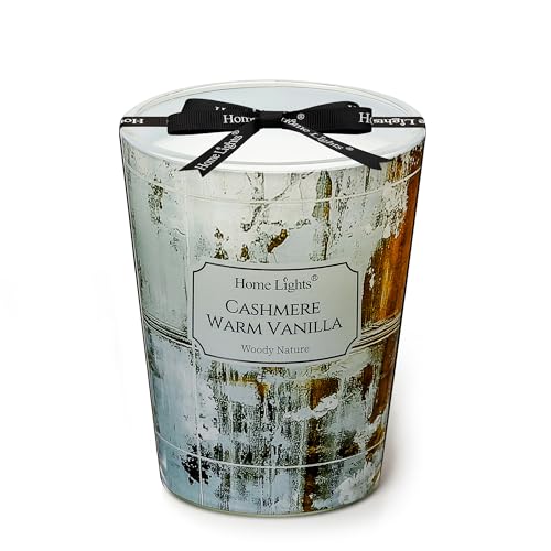 Home Lights Duftkerzen im glas 190g Soja Kerzen 1-Wick Kerzengläser Aromatherapie, Rauchfrei, 40h vollverbrannte Duftkerze Cashmere Warm Vanille