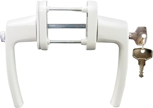 YUEKOPOU Solid Zinc Alloy Two-End Lever Door Handle Lock Set with Keys - Durable and Secure Door & Window Locking Solution