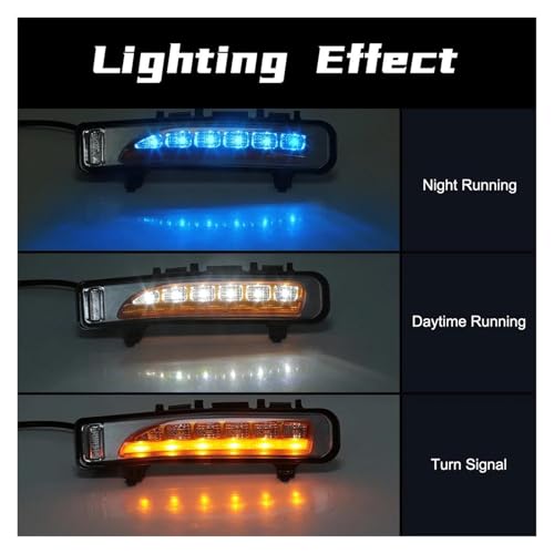 Faros DRL LED para conducir Ford Edge Everest 2011-2014 con señal 3