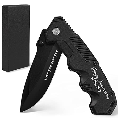 Men Gifts, Custom Engraved Personalized Pocket Knife, Gifts For Boyfriend