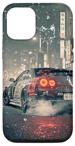 Vintage Distress JDM Drift Race Cars Tokyo Street Racing Art Case for iPhone 12/12 Pro