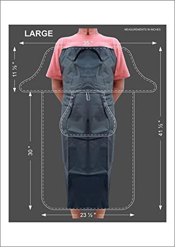 Donana Didita Apron - Adjustable Snap-On Water And Oil Resistant Waterproof Aprons With Pocket For Men Women - (Large) #TOP1