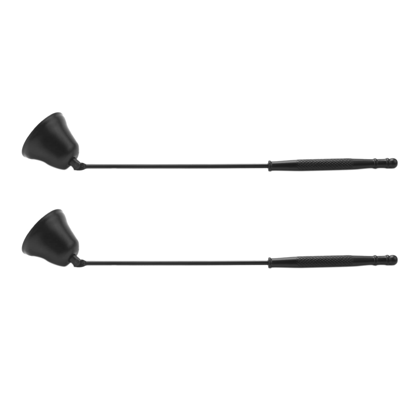 Hndhbfgrt 2X Candle Wick Snuffer Stainless Steel Candle Flame Trimmer Bell Shaped Oil Lamp Scissor Cutter Extinguisher Black