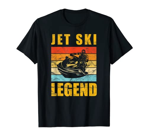 Vintage Jet Ski Leyenda Retro Lake Life Deportes acuáticos Carreras Camiseta