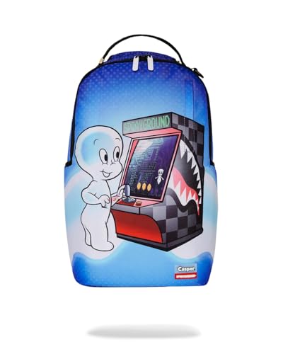 Sprayground Casper Arcade Backpack, Unisex, Blue/White, 100% Recycled Polyester, Multi-Compartment Storage, Streetwear Design