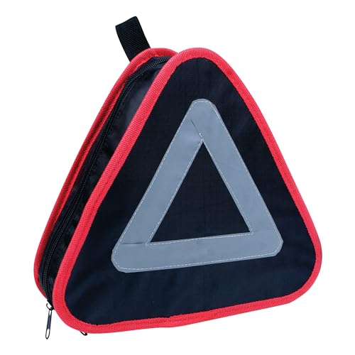 Image of Performance Tool W1557 Roadside Assistance Kit with Jumper Cables, Reflective Triangle, Flashlight, Safety Vest, and More, in Zippered Storage Case