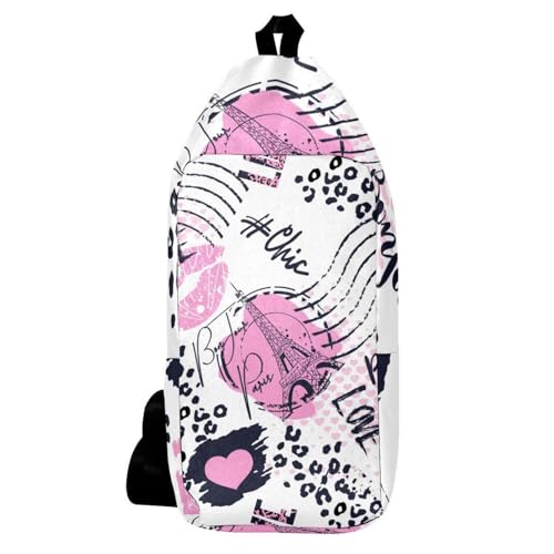 Sac à dos à bandoulière Tour Eiffel multicolore homme femme randonnée voyage