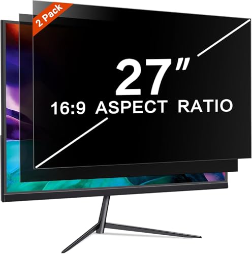 Image of PYS 27 Inch Monitor Privacy Screen for 16:9 Widescreen Monitor, 2 Pack