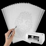 Frienda 24 Sheets Blank Stencil Plastic Making Sheet Milky Translucent Pet Template Stencil Material for DIY Crafts Gift(7.5 Mil, 12 x 24 Inch)