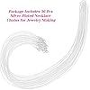 Cridoz 36 Pack Necklace Chain Bulk, Silver Plated Necklace Chains for Jewelry Making, 1.2 mm (20 Inches) #1