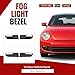 HECASA Fog Light Bezel LH&RH Compatible with 2012-2019 Volkswagen Beetle Bumper Driving Fog Lamp Cover Plastic(ABS) Black Textured Left Right Side Replacement for VW1038128 VW1039128
