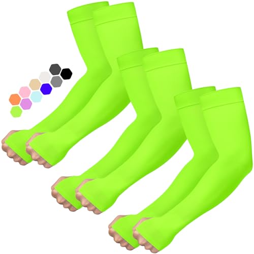 Arm Sleeves for Men/Women to Cover Arms Cooling UPF 50+ Compression Arm Sleeves for UV Blocking Protection,Two Style(Fingered/Fingerless) Options for Running Golf Basketball Football Biking