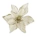 Produktbild SSUPLYMY 8pcs 13cm Weihnachtsblume Weihnachtsbaum Dekoration Künstliche Stoff Blume Glitter Hochzeit Party Decor Weihnachten Geschenk