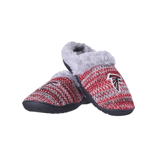 FOCO NFL Atlanta Falcons Womens Peak Slide Slippers, Team Color, Small (5-6)