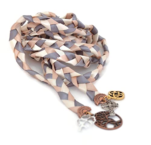 Divinity Braid 4 Charm Celtic Wedding Handfasting 6Ft Cord V3 Celtic Handfasting ~ Tree Of Life #TOP2