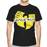 Migjakeho Raekwons Shirt Men's Breathable Short Sleeve Tshirt Personalized Pattern Crew Neck Top Tees Black Medium