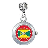 grenada map google Länder Flaggen Uhren Timest - Grenada Länder Flaggen Uhr für Armbänder und Ketten Rund Analog Quarz EBA0275