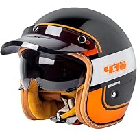 Vintage Casque Moto Bols Demi-Casques ECE Homologué Pour Scooter Chopper Classic Demi-Casque Moto Jet Vintage Casque Moto Bols Demi-Casques ECE Homologué Pour Scooter Chopper Classic Demi-Casque Moto Jet
