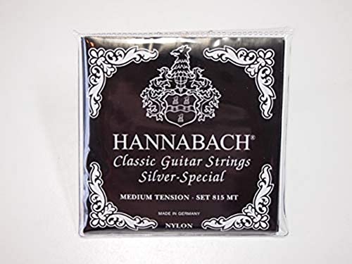 Hannabach 652527 Series 815 Silver Special Medium Tension String Set For Classic Guitar - Black #TOP1