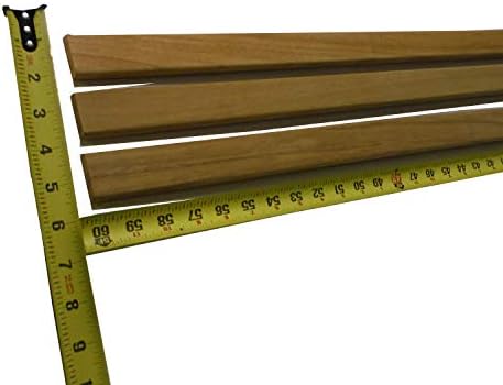 100% Heartwood Teak Batten 60 inch x 3/8 inch Thick x 1 +7/8 inch Wide Sanded
