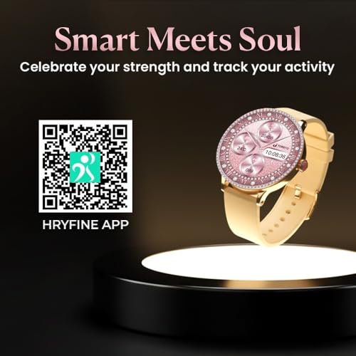 Image of Toreto Allure Women Smartwatch with 1.27 inch IPS Display, Bluetooth Calling, Wireless Charging, Health & Fitness Tracking, IP65 Water Resistant, Smart Notifications - Compatible with HryFine App