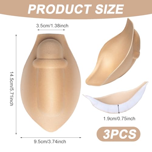 3Pcs Bulge Enhancer Men, Sponge Bulge Enhancing Underwear, Perfect for Swimming Boxers, Briefs, Thongs, Shorts Enhancer Men Enhancing Underwear Jock Straps for3