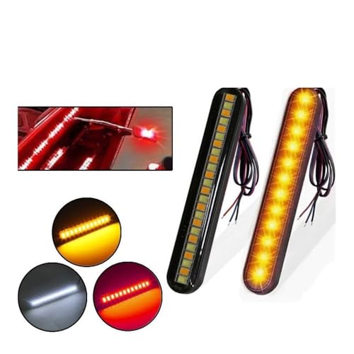 Clignotant arrière moto LED feu plaque immatriculation stop indicateur 12V