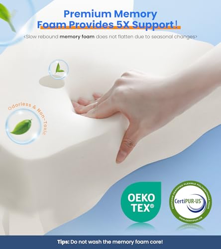 image for Cozyplayer Ultra Pain Relief Cooling Pillow for Neck Support, Adjustab