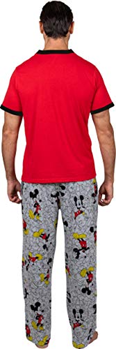 Disney Men's Classic Mickey Mouse Pajama Tee and Lounge Pant Set3