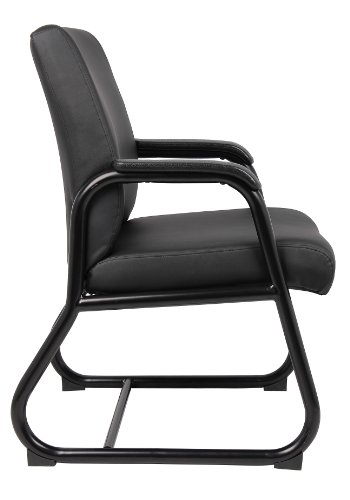 Boss Office Products Heavy Duty Caressoft Guest Chair in Black 350 lbs. - Thumbnail 4
