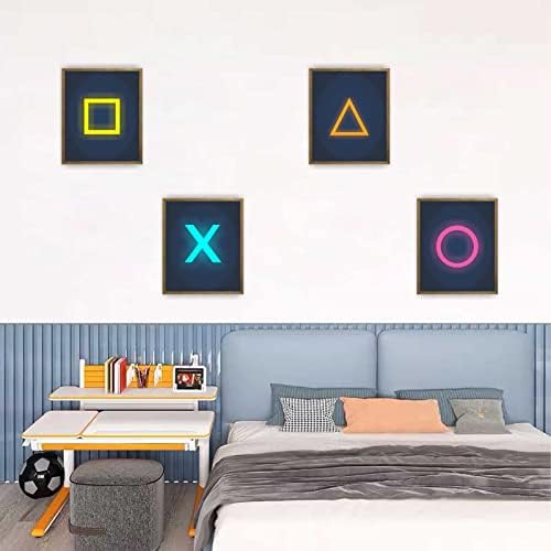 Gaming Art Prints,Gaming Sign For Boys Bedroom, Inspirational Game Canvas Wall Poster ,Video Game Posters for Walls,Gamer Room Decor Video Themed Wall Art Gamer Gift (8x10,UNFRAMED,4sheets)
