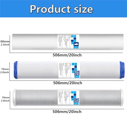 Filtros de agua comerciales de 20'' contra sedimentos y mal sabor 3