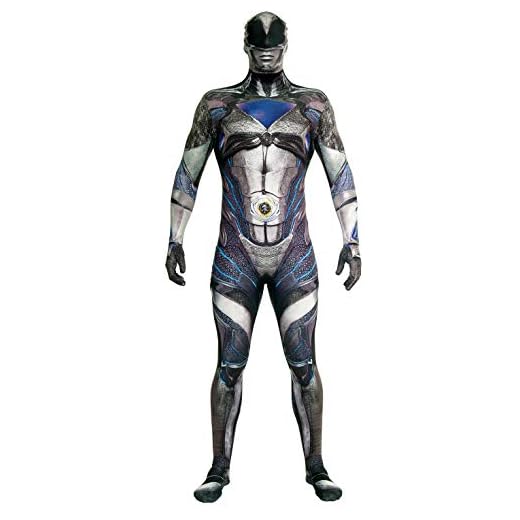 Morphsuits Disfraz de mlprmdbkx 176 – 185 cm oficial negro Deluxe película disfraz de Power Ranger (XL)