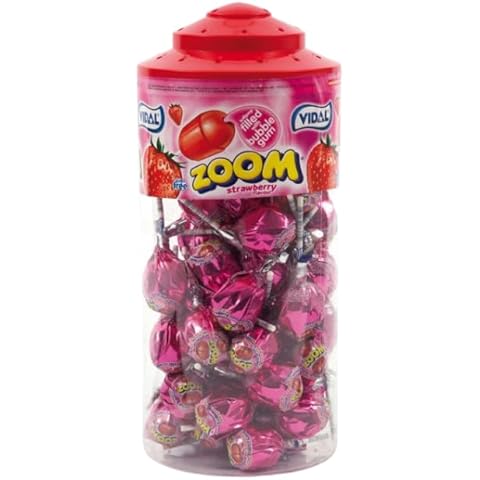 Vidal Mega Strawberry Zoom Lollipops Cover